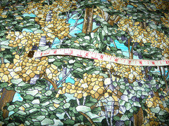Mosaic-Stained Glass Tree Print Cotton Fabric 1 1/2 yards x 43″ Wide