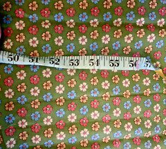 VTG Yellow Pink Blue & White Florals on Green BTFQ
