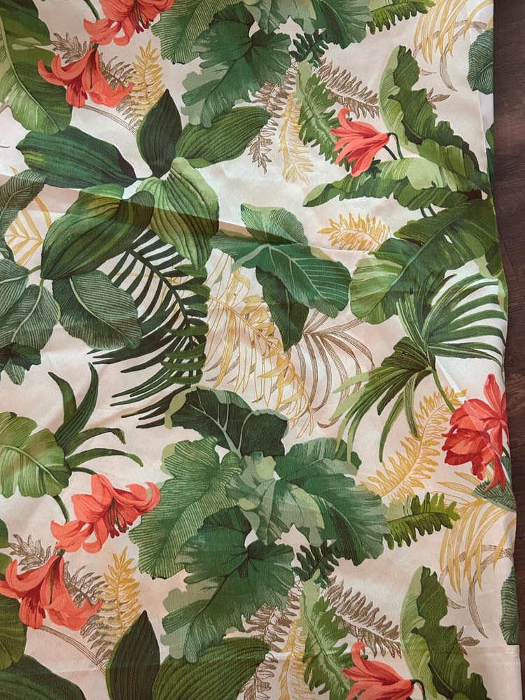 Jungle island palm leaf lily floral tropical john wolf indoor outdoor by the yd