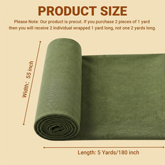 Soft Brushed Polyester Fabric, 55″ Wide, 5 Yards, Olive Green — | 55″ Wide Brus
