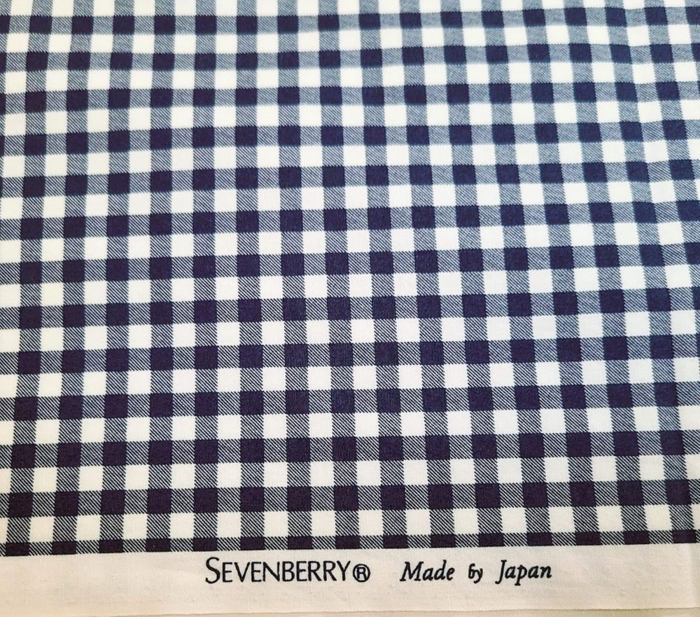 Robert Kaufman Fabric Sevenberry Navy and White Gingham check 36″x43″