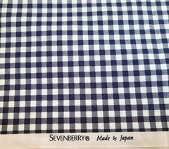 Robert Kaufman Fabric Sevenberry Navy and White Gingham check 36″x43″