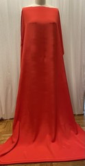 100% Silk Crepe 4-Ply Red Orange Fabric 40mm 2 Yards & 5″ Long 45″ Wide