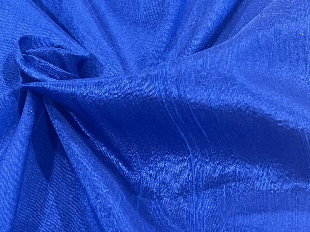 Royal Blue 100% Silk Dupioni Fabric 54” wide Sold By The Yard