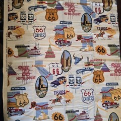 New, Unwashed Route 66 By The Alexander Henry Fabrics Collection c2002 30 Inches