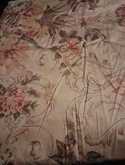 Floral On Beige Egyptian Cotton Fabric 34″ X 45″
