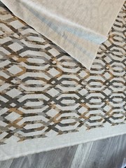 Material Aztec design 62 x 53 Browns Beige Linen Blend 5 Ft x 53