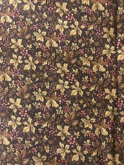 2-YARDS Brown Autumn Leaves Print Cotton Fabric 45″ Quilting