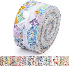 45PCS Fabric Jelly Rolls, Jelly Roll Fabric Strips for Quilting, Patchwork Cr…