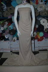 Bamboo Cotton Spandex Jersey Knit Fabric Eco-Friendly 4ways spandex Tan Color