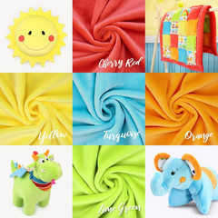 Plush Fabric | Precut Fabric Bundle: 5 Pieces Solid Minky Fabric for Sewing | 19