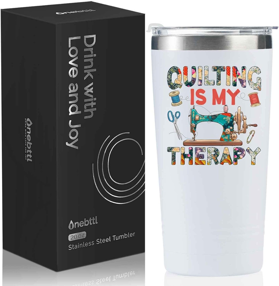 Funny Quilting Gifts for Quilters & Women, 20Oz Stainless Steel Insulated Travel