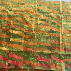 Artisan Spirit Falling Leaves Brown Green Red Orange Block Elaine Quehl 1.8 Yard