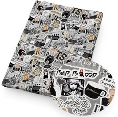 Taylor Swift Polyester Cotton blend fabric. Music concert album 20″x55″ 12442131