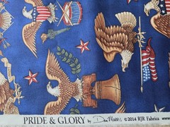 RJR Fabrics Pride & Glory Dan Morris Patriotic 132″ x 44″ Eagle Flag Americana