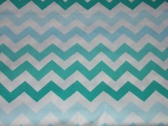 Teal Green Chevron Quality Cotton Fabric – 3 Yards x 44″