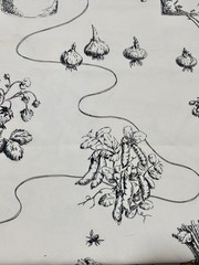 Ralph Lauren Home Fabric Garden Shop Toile RARE +/- 3 YDS Wide Width Cream Black