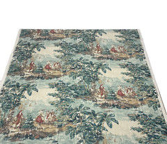 COVINGTON BOSPORUS 299 ENGLISH GREEN RENAISSANCE TOILE LINEN FABRIC BY YARD 54″W