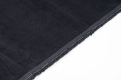 Vintage Cashco Cotton Velvet 1.2m Corduroy Solid Black 220g