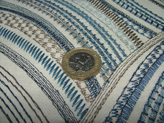 Fabric Remnants Embroidered Woven 75cms iLiv Aqualis Twilight Cushion Upholstery