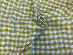 NORTHCOTT – PICCADILLY #W24429-72 TRI-COLORED CHECK – LIME– BY THE YARD
