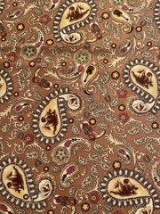 Vtg Cotton Fabric Horses & Cowboys Horseshoe Trail by Sara Khammash Half Yard