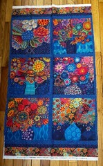 24″ x 43″ Artisan Spirit’s Floral Fantasy Panel Cotton Fabric; 44″ w; Preowned