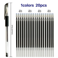 4 Heat-Erasable Fabric Pen Barrels with 20 black 24 Count (Pack of 1),