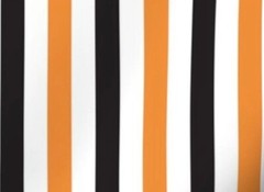 Loops & Threads Fabric, 1 Yard Precut 36″ x 44″, Orange, White and Black Stripes