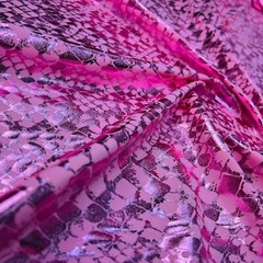 Animal Print Pink Snake I Spandex Fabric Stretch I 60″ wide by Yard I Swimwear