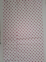 Fabric Remnant Material 60×108″ Fuschia Pink Polka Dot On White Piece Polyester