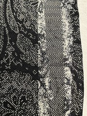 Black & Gray Paisley Print Fabric for Dresses Skirts Clothes 2.5 Yards Neutral