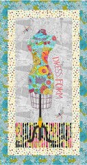 24″ X 44″ Panel Dress Form Fashion Design Happy Chances Cotton Fabric D777.44