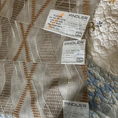 Pindler Fabric Samples ( 3)) GILDED 26 x 26 Embroidered Geometric Designs