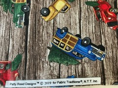 51” x 44” Trucks with Christmas Trees Patty Reed Fabric Traditions 2019