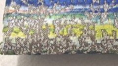 Woven Tapestry Jacquard Fabric Remnant Landscape Design 59×65 Heavy Decor