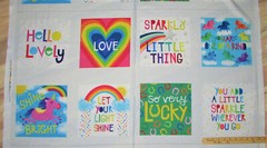 Unicorn Sparkle Shine Bright Digital Print Cotton Fabric Panel 23″ x 42″ Y2759