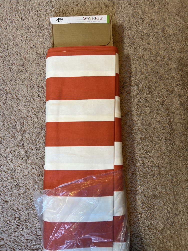 waverly inspirations fabric wv45 wd strp sp Orange Stripes 8 Yards Cotton