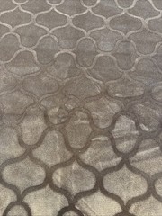 Bergamo Sahco Velveteen Taupe or Brown Geometric Fabric 27″ x 27″ NEW Samples