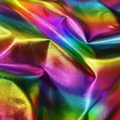 RAINBOW STRIPE Metallic Lycra Spandex 4 Way Stretch Fabric 60″ DANCE SWIMWARE