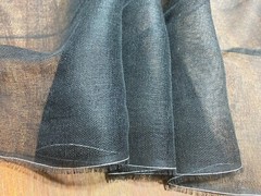 Black Mull Muslin 100% Cotton Fabric Voile Curtains Gauze Cheesecloth 140cm wide