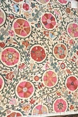 Brunschwig & Fils Dzhambul Print Floral Cotton Linen Fabric Multi/Cream 78265-04