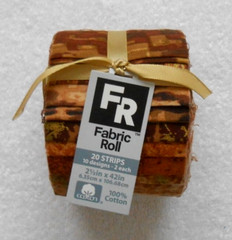 FABRIC – JO-ANN BATIK JELLY ROLL – 20 STRIPS @ 2.5″ X 42″ – 100% COTTON – NIP!