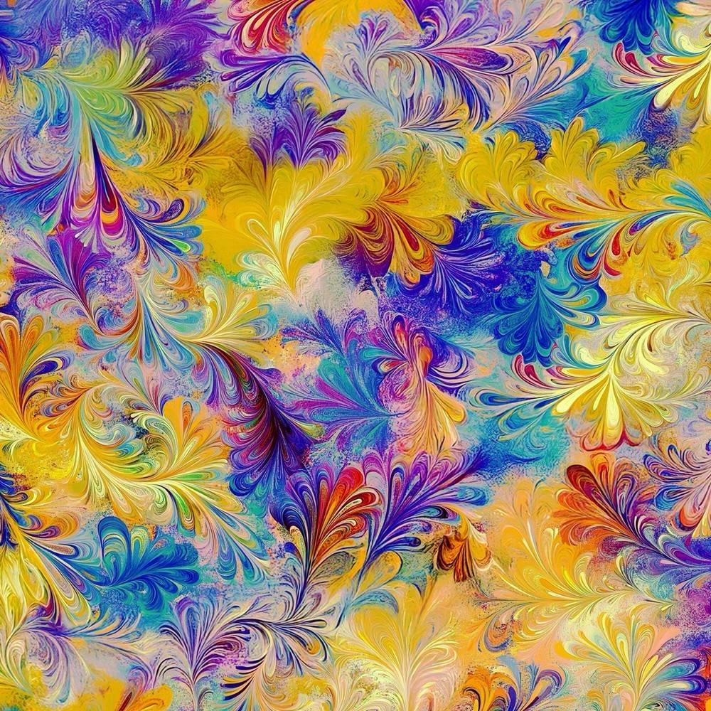 108-inch Cotton Fantasia Cotton Abstract By the Yard Shades of Shades of Pastel