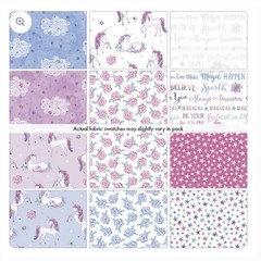 Benartex Contempo Dreamers Layer Cake 10” Squares Jessica Flick Unicorn Fabric