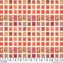 Free Spirit – Palette Pink By Tim Holtz – Stamps – Pink, Fabric by the Yard