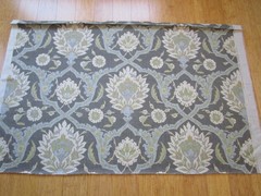 Lewis & Wood Damascus Dreams 34″ t fold Linen Blend Fabric Print Bronze Colorway
