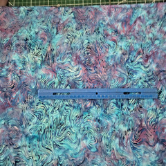 Batik turquoise blue purple pink cotton sew quilt fabric bhy x 44″ swirly design
