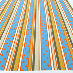 VTG Stripes Dots Quatrefoil Gingham Poly Cotton Fabric 1 YD Wamsutta Mills READ