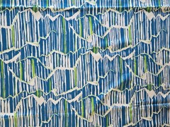 Vintage Singer Exclusive Barkcloth Geometric Splash 2+ Yds Psychedelic 43″ Wide
